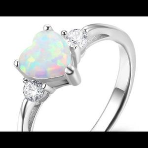 Opal ring sterling silver ring with gemstone